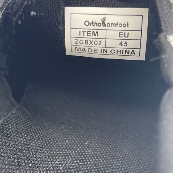 ORTHOCOMFOOT Boat Shoes Mens Size 12 Heather Gray Slip-On Loafers Comfort Canvas - Picture 12 of 16